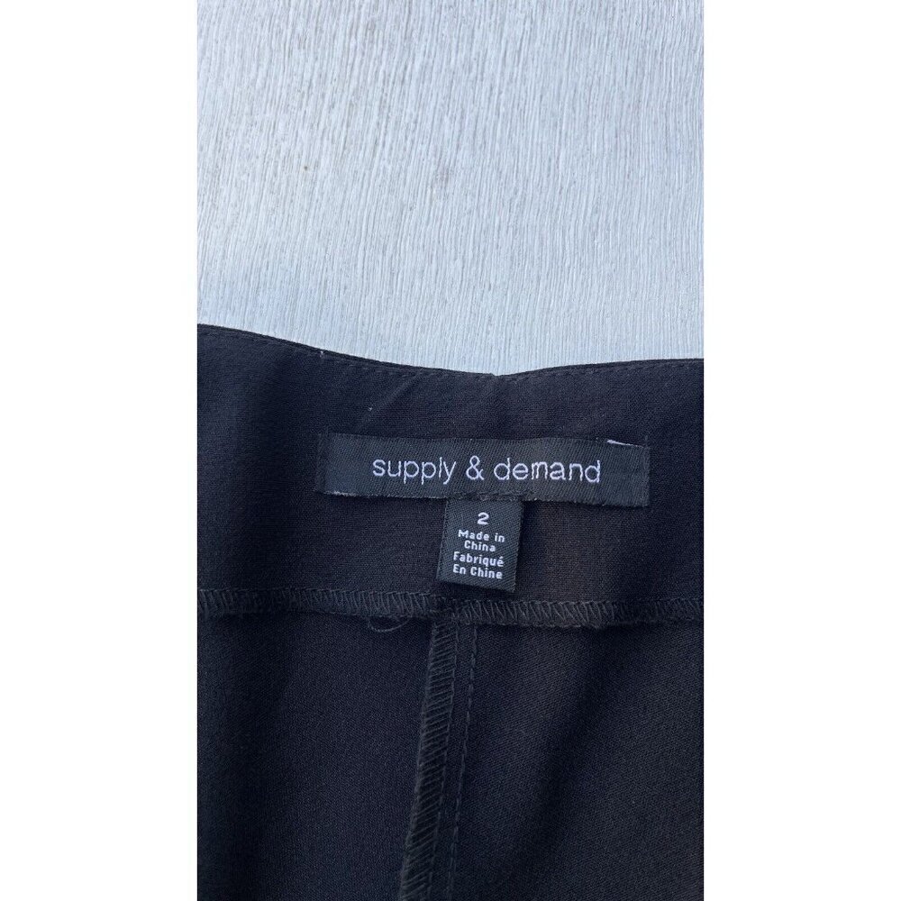 Supply & Demand Womens Black Slit Front Flat Ankle Pants Size 2 - Picture 5 of 16